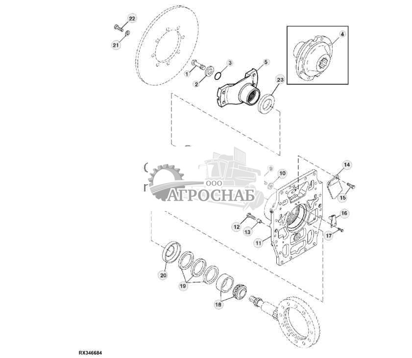 Differential Yoke and Cover Front PST 